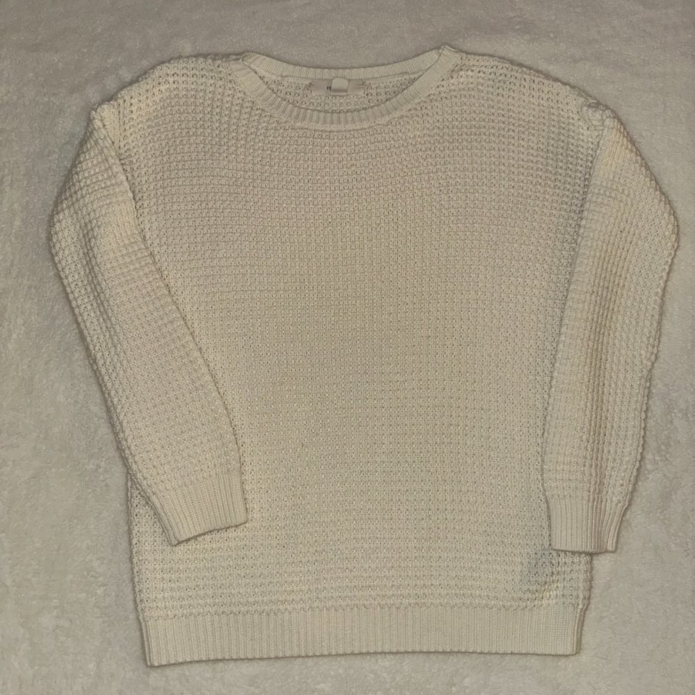 White Knit Sweater Size Small